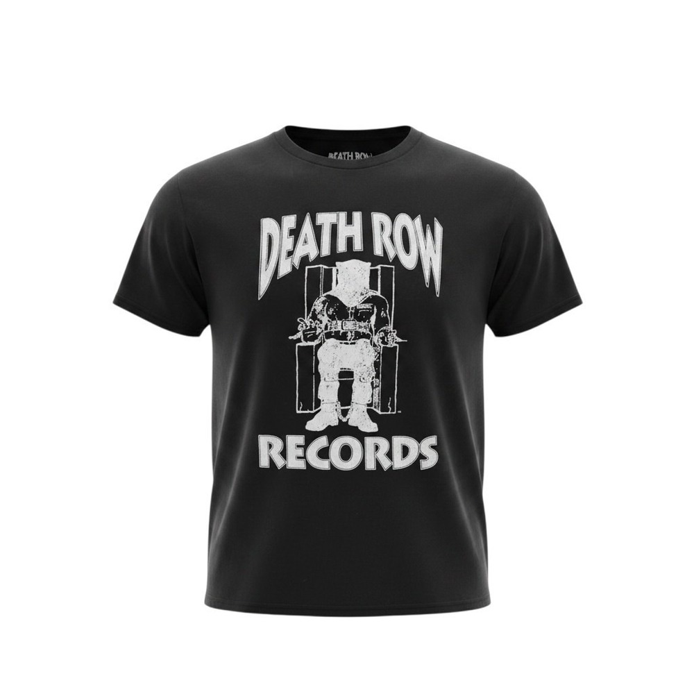 Death Row Records T-Shirt XL Black Graphic Electricโ Chair Ripple Junction Mens